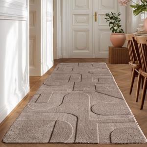 HomebyHome Alfombra escandinava, diseño Bohemio Beige 80x15…