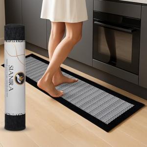 SIANIRA Alfombras Cocina. Negro (44 * 150cm) Resistente y F…