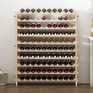 sogesfurniture Botellero de Madera para 100 Botellas de Vin…