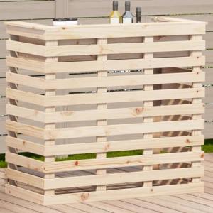 ZEYUAN Mesa Alta Bar de jardín Madera Maciza de Pino 113,5x…