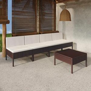 MOONAIRY Set Muebles de jardín 5 pzas, Muebles Jardin Exter…