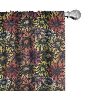 ABAKUHAUS Floral Juego de 2 Paños Cortinas, Margarita del G…