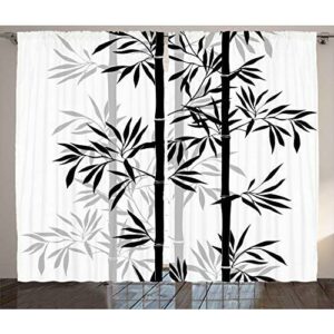 ABAKUHAUS japonés Cortinas, Bambú Hojas del árbol, Sala de…