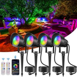 NATPOW RGB Foco LED de exterior, Luces Exterior Jardin con…
