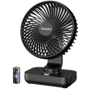 EasyAcc Ventilador de Mesa USB, Silencioso Recargable Venti…