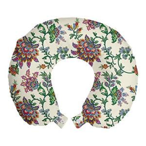 ABAKUHAUS Bohemio Cojín de Viaje para Soporte de Cuello, Fl…