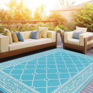 SHACOS Alfombra Terraza Exterior Impermeable 150x210cm Alfo…