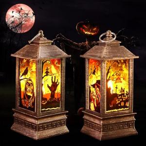 Linternas Halloween, 2 Piezas Luces Halloween Exterior, Far…