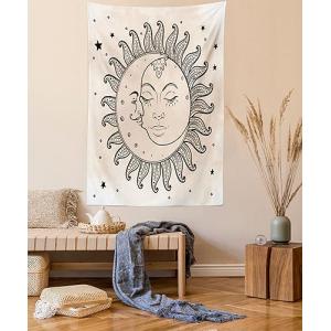 ABAKUHAUS Bosquejo Tapiz de Pared y Cubrecama Suave, Sol y…