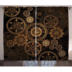 ABAKUHAUS Steampunk Cortinas, Ruedas Sombra Oscura, Sala de…