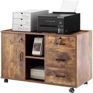 TUKAILAi Archivador Móviles con Compartimentos Abiertos y 4…