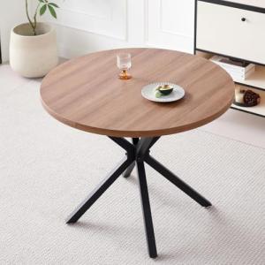 BenyLed Mesa de comedor redonda con patas robustas en forma…