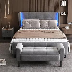 Juego de dormitorio completo, cama tapizada de diseño moder…