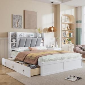 SOFTWEARY Cama infantil para niño, 140 x 100 cm/140 x 200 c…