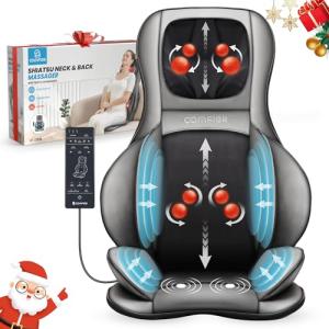 COMFIER Asiento de Masaje Shiatsu para Espalda y Cuello - M…