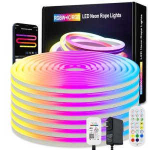 CheDux Neon Rope 5M RGBIC Tira LED de Neón de Silicona Luce…