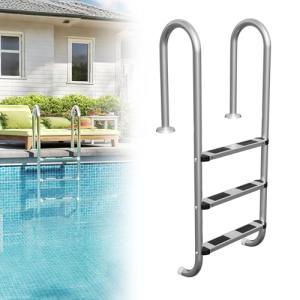 Froadp Escalera de piscina de acero inoxidable con 3 peldañ…