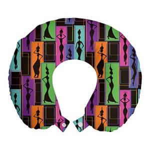 ABAKUHAUS Africano Cojín de Viaje para Soporte de Cuello, F…