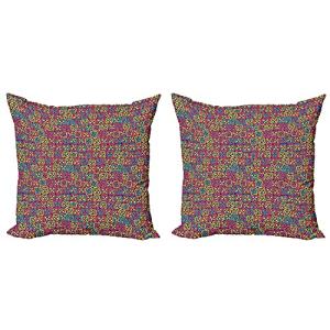 ABAKUHAUS Vistoso Set de 2 Fundas para Cojín, Tréboles en C…