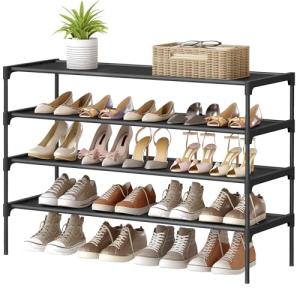 SONGMICS Zapatero de 4 Niveles, Estantería de Zapatos, Alma…