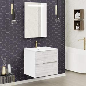 Baikal Conjunto Mueble de baño Gavin, 60cm, 2 cajones, susp…