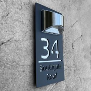 Letrero Solar Personalizado Para Casa,Número Casa Solar Con…