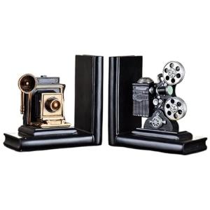 TOMYEUS Bookends Retro Camera Bookend Movie Proyector Proye…