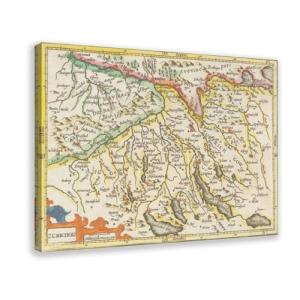 BFTIUTG Póster de lienzo con mapa histórico de la región de…