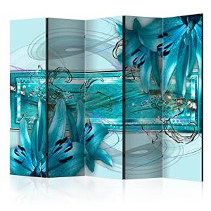 murando Biombo Azul Lirios 225x172 cm de Impresion Unilater…