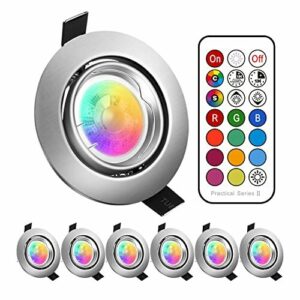 Foco LED Empotrable RGBW,Cambio de Color,Redondo Metálica G…
