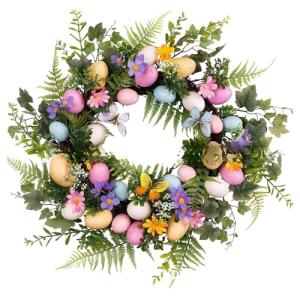 Folpus Corona de Huevos de Pascua Decorativa para Puerta de…
