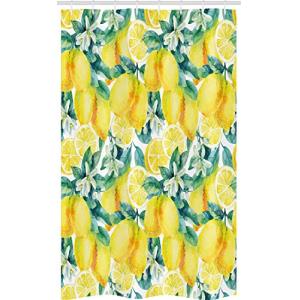 ABAKUHAUS Moderno Cortina para baño, Ramas de limón Citrus,…