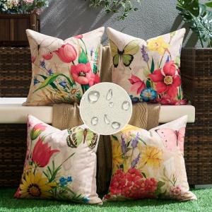 Funda de Cojines Exterior Impermeable 45x45 Fundas de Almoh…