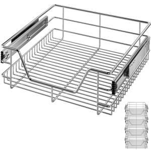 CASARIA® 4x Bandejas de Metal Telescópicas 50cm Cestas de A…