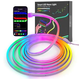 Kangtaixin LED Neon Strip 3m, Tira de LED RGB de Neón de DI…