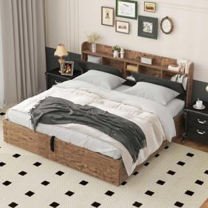 Cama Matrimonio 180 x 200 cm,Cama con contenedor,Cama Doble…