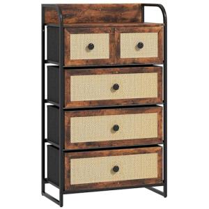 HOMCOM Cómoda para Dormitorio Cajonera de Tela con 5 Cajone…