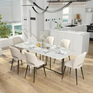 Chleby Juego de 6 Sillas de Comedor de Terciopelo Sillas de…