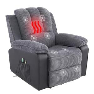 FAMOYI Sillón Relax Masaje Reclinable Electrico en Terciope…