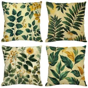 Fundas Cojines 70x70 cm Juego de 4 Beige Cojines Exterior I…