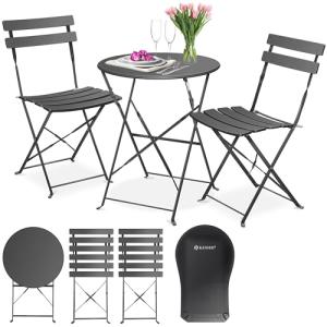 KESSER® Juego de muebles de jardín de 3 piezas, mesa de bis…