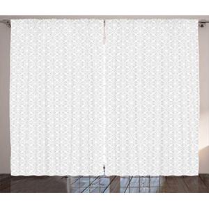 ABAKUHAUS Damasco Gris Cortinas, Extracto Floral del Enreja…