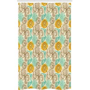 ABAKUHAUS Floral Cortina para baño, Arte Abstracto de los c…