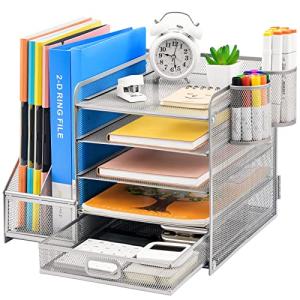 Marbrasse Organizador Escritorio,5 Niveles Bandeja para Car…