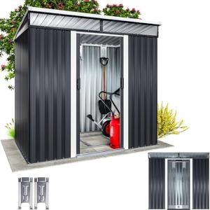 Gardebruk Cobertizo de jardín 3,4 m³ Antracita 196x122x180c…