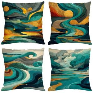 Fundas Cojines 70x70 cm Juego de 4 Color Cojines Exterior I…