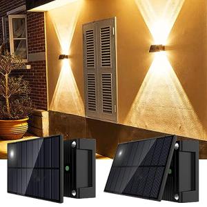 Talwei Lámpara de pared solar para exterior, iluminación LE…