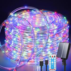 Aofonchy Solar Luces de Cuerda de Tubo Exterior, 20M 200LED…