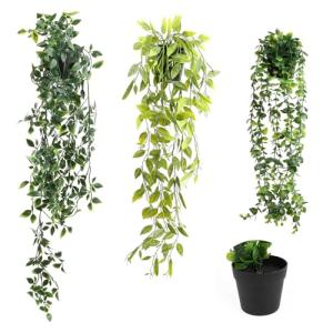 VFANDV Plantas Artificiales Colgantes 3 Piezas, Plantas Col…