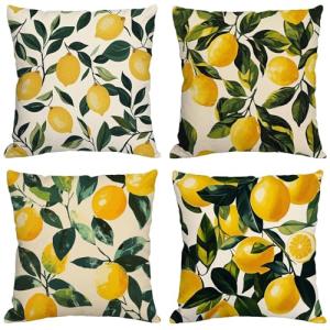 Amarillo Cojines Exterior Impermeable Terciopelo Fundas Coj…